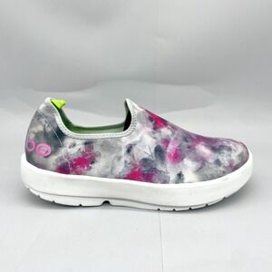 OOFOS Womens 8.5 OOmg Eezee Tie Dye Pink Recovery Shoes Slip On Sneakers Comfort